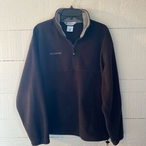 Columbia Sportswear Men's 1/4 Zip Fleece Pullover Size Large Black Used